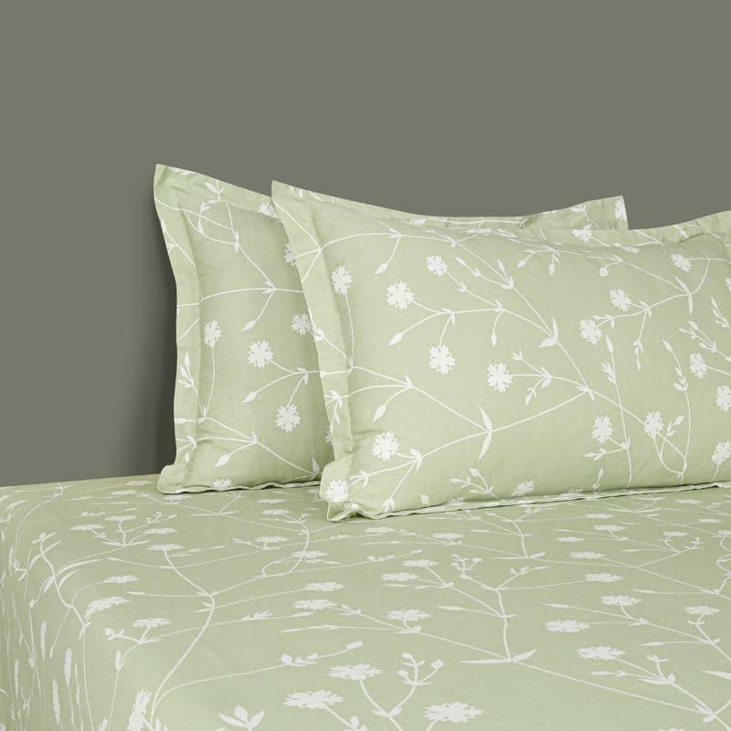 Swayam Myra Floral Cotton Bedsheet (Green) - 200 TC media 3