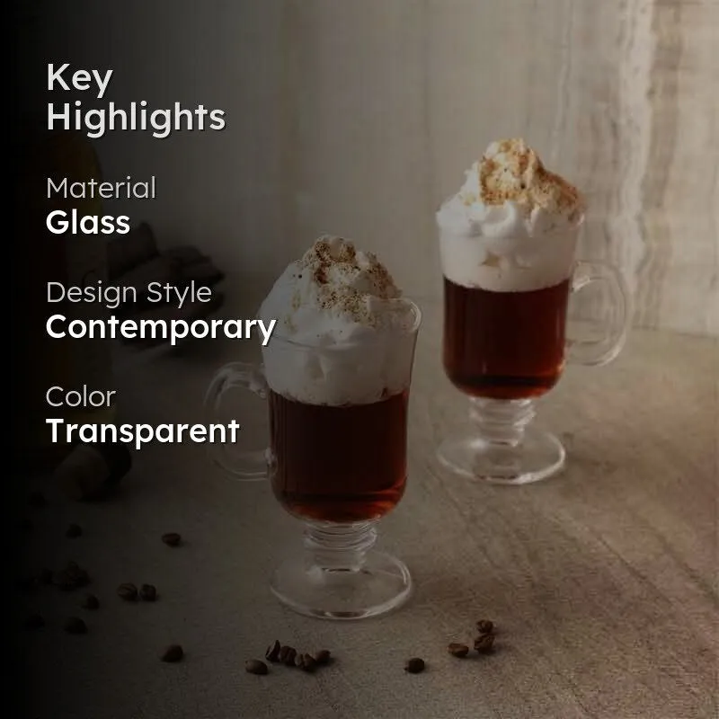 Go Glass Coffee Mug (300 mL Each) - Set of Two media 2