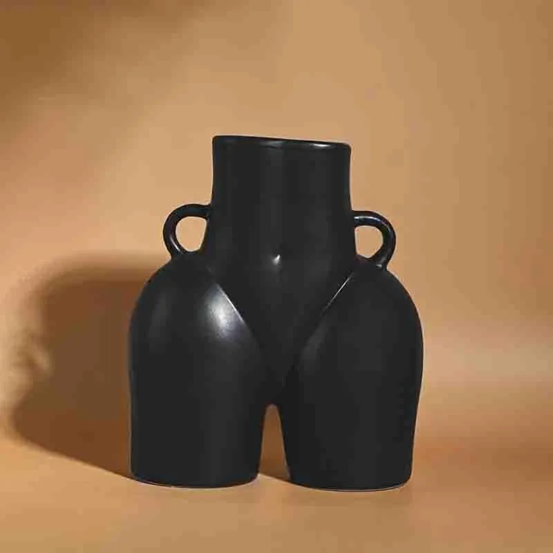 Greek Goddess Vase - Black media 5