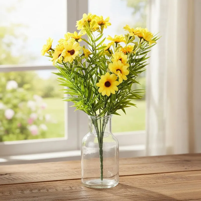 Auraflora Sunflower Arificial Flower(Yellow) - Set Of Two media 4