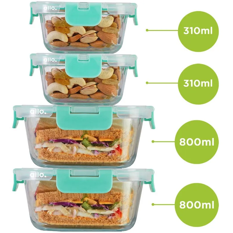 Grablo Leak Proof Glass Lunch Box - Set Of Four media 9