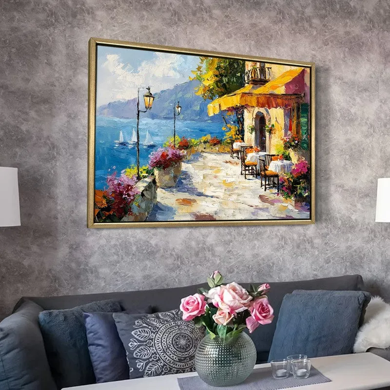 Harborfront Canvas Wall Painting With Frame media 6