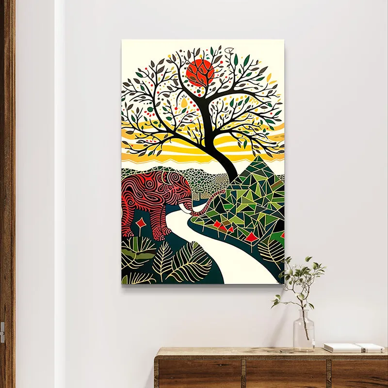 Vibrant Forestscape Wall Art media 1