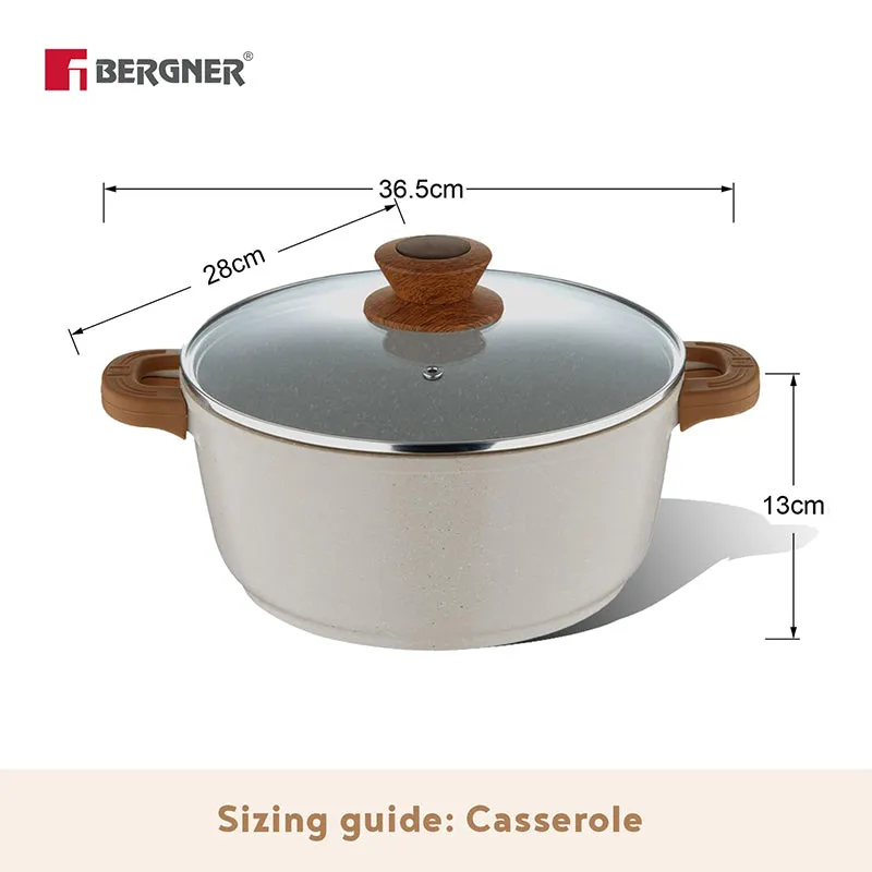 Bergner Smooth Sear Induction Safe Non-Stick Cooking Pot With Lid (28 cm) - Two Piece Set media 7