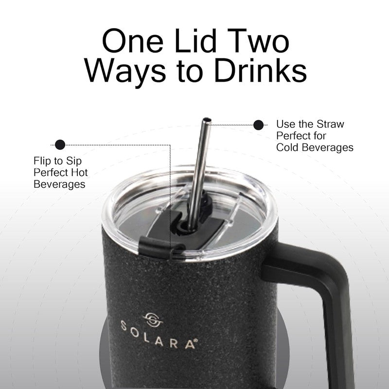Solara Urban Chill Stainless Steel Tumbler (1200 ML) - Black media 5