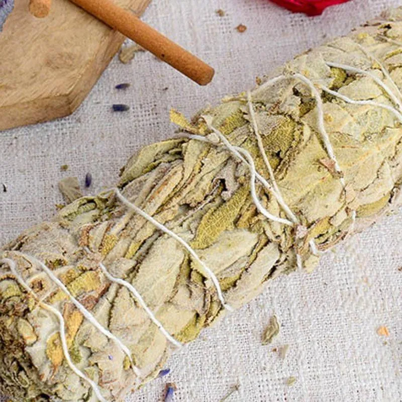 Mexican Incense Sage With Amethyst Smudge Wand media 3