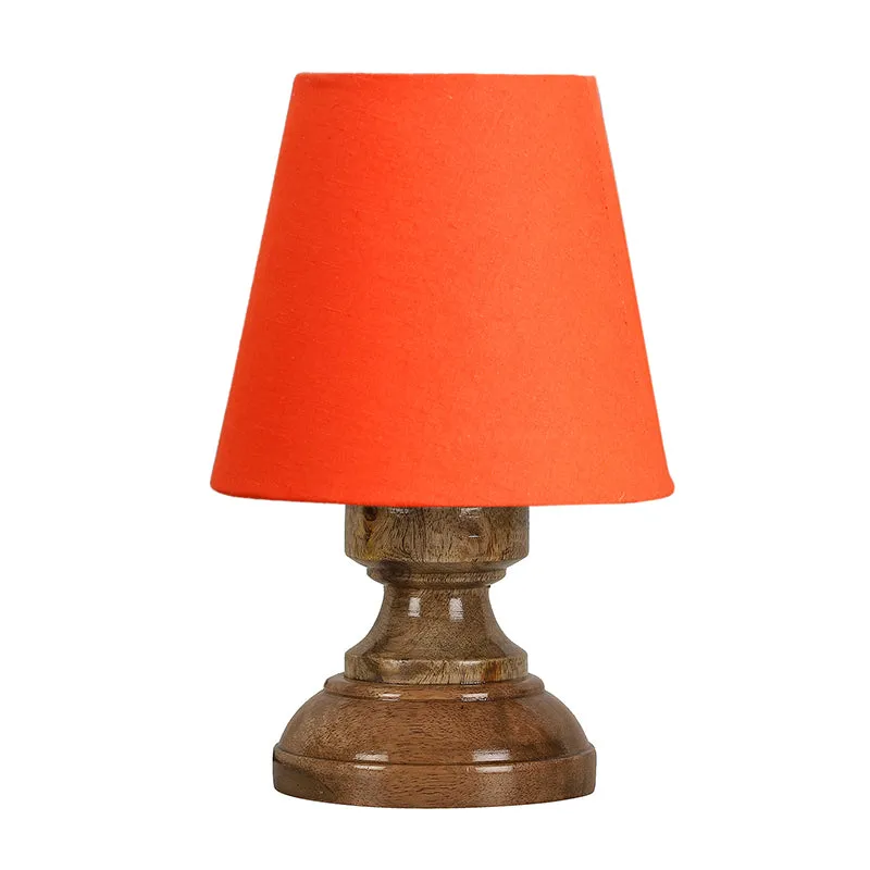 Harolda Fabric Table Lamp - Orange,Brown media 4