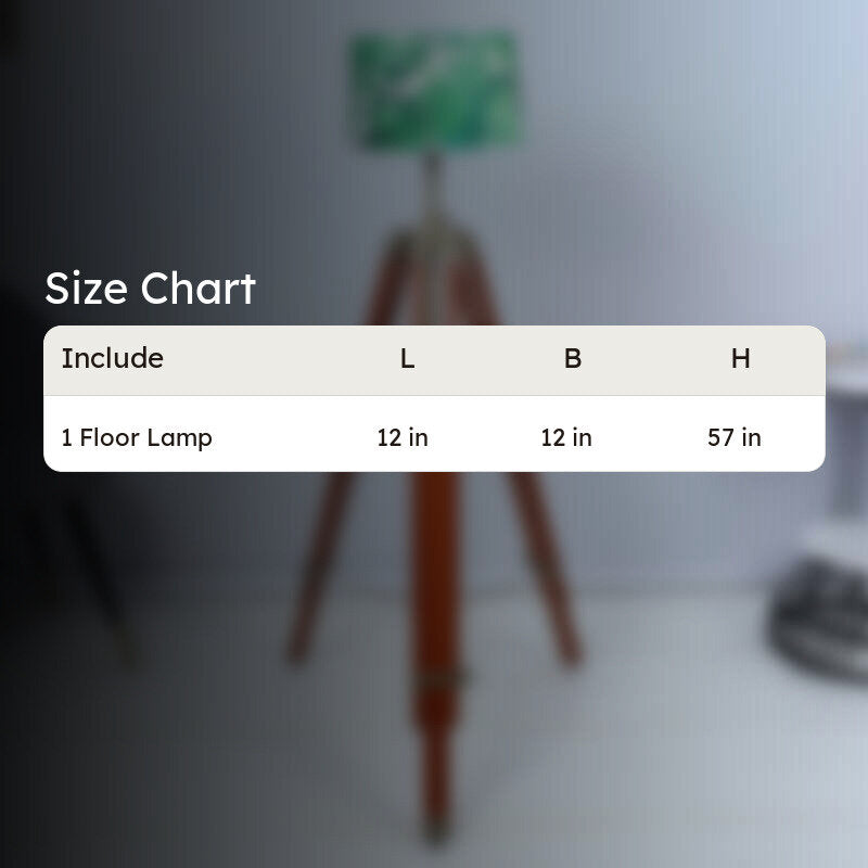 Kaizen Printed Tripod Floor Lamp - Brown media 5