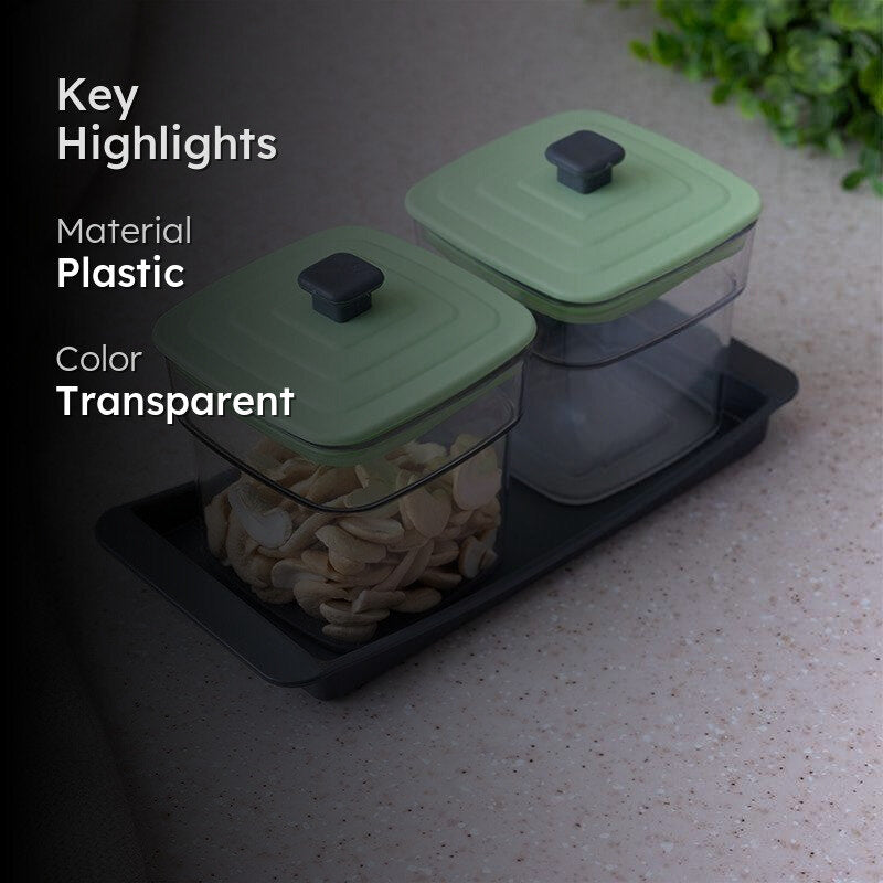 Smart Store Mint Square Jar (250 ML) - Set Of Three image 2