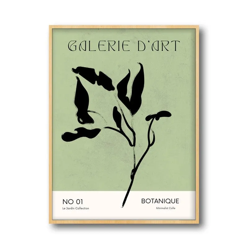 Herbarium Canvas Wall Painting With Brown Frame media 3