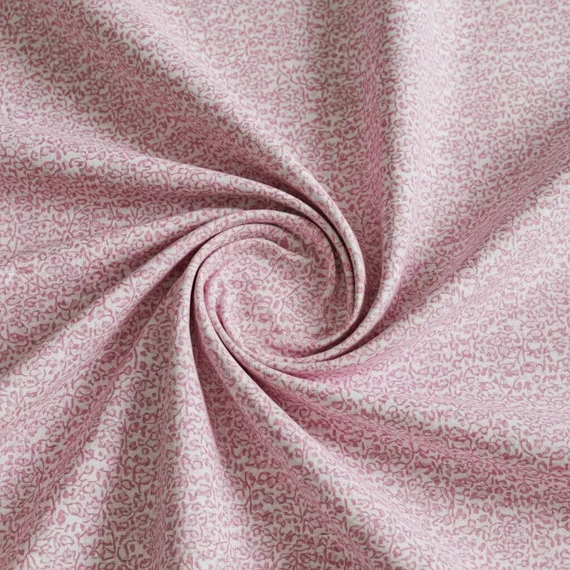 Geome Floral Cotton Bedsheet (Pink) - 180 TC media 5