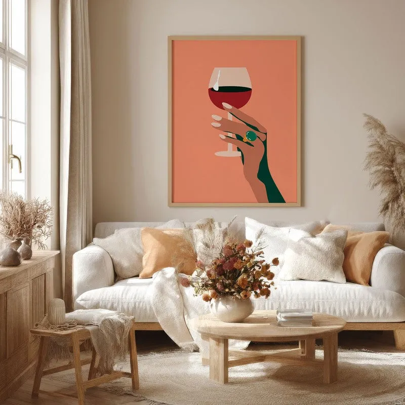 Rubessa Canvas Wall Painting - Brown Frame media 4