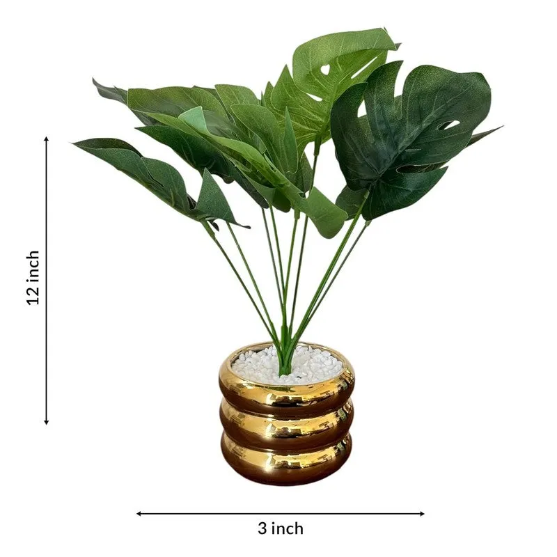 Lustra Ceramic Vase With Artificial Plant media 6