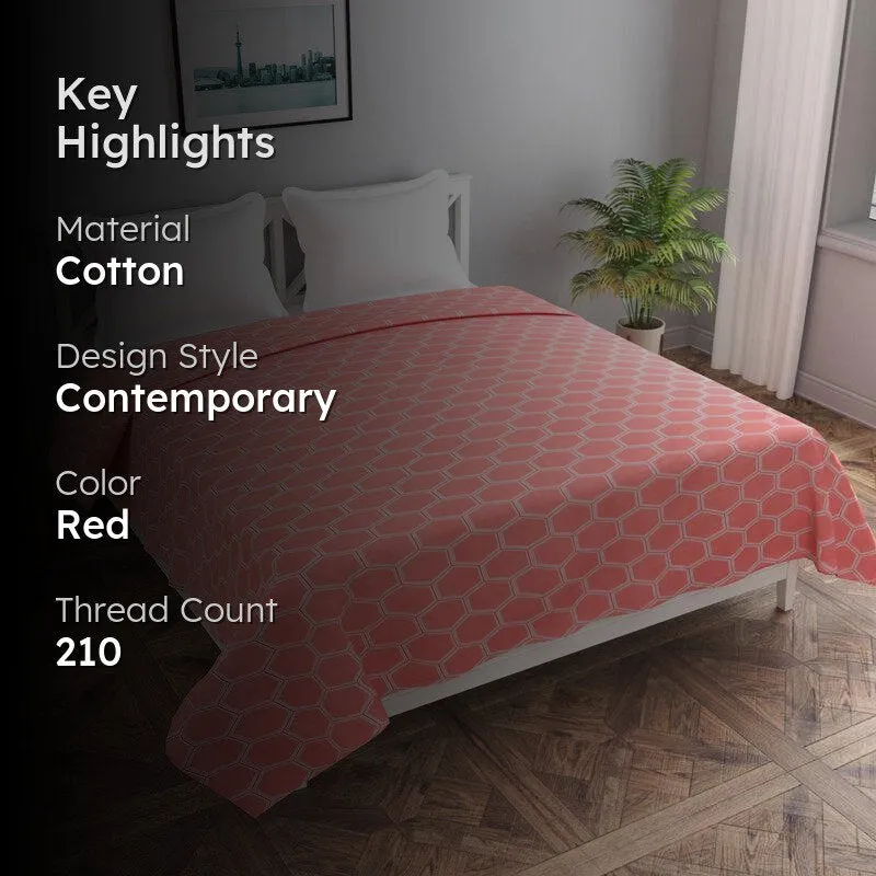 Carrot Hives Cotton Duvet Cover - 210 TC media 2