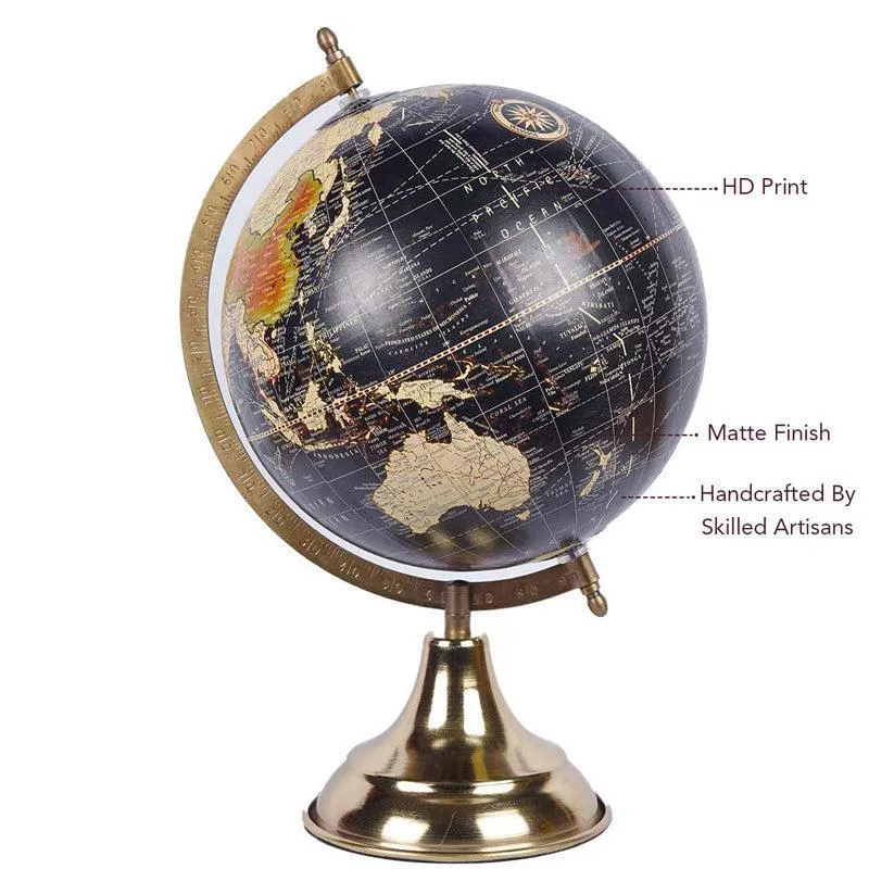 Obsidian Earth Metal Globe media 6