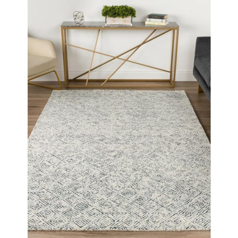 Timeless Textures Hand Tufted Wool Rug - Charcoal & White media 3