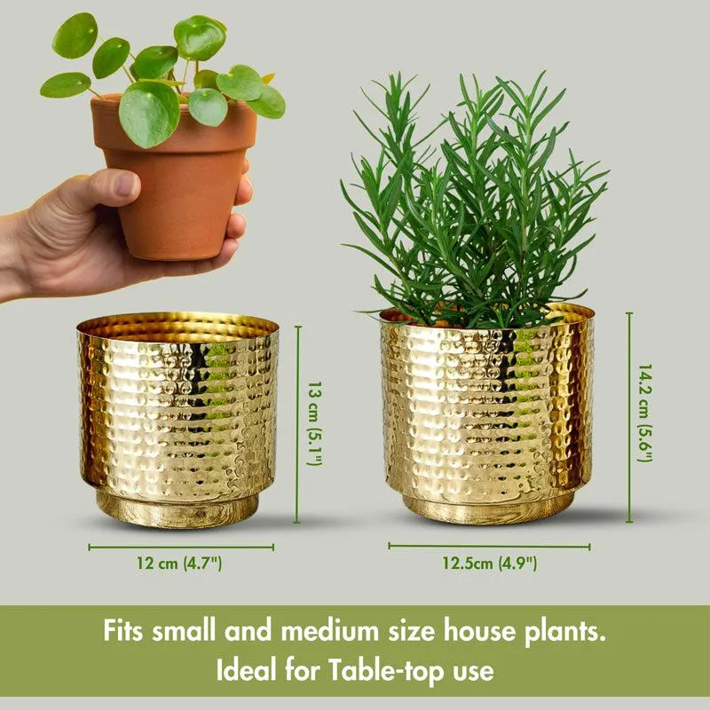 Nisya Hammered Planter - Set Of Two - 5