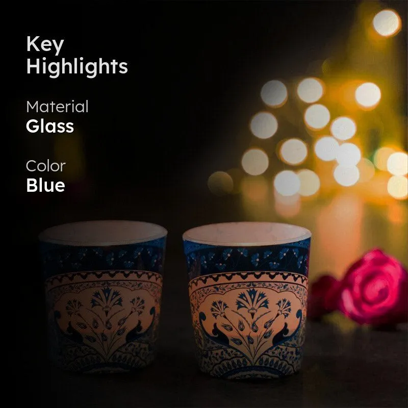 Mandela Candle Votive (Blue) - Set Of Two media 2