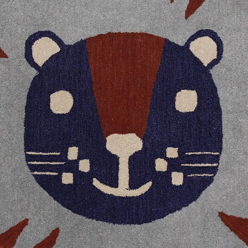 Pride King Wool Carpet - Blue,Maroon media 4