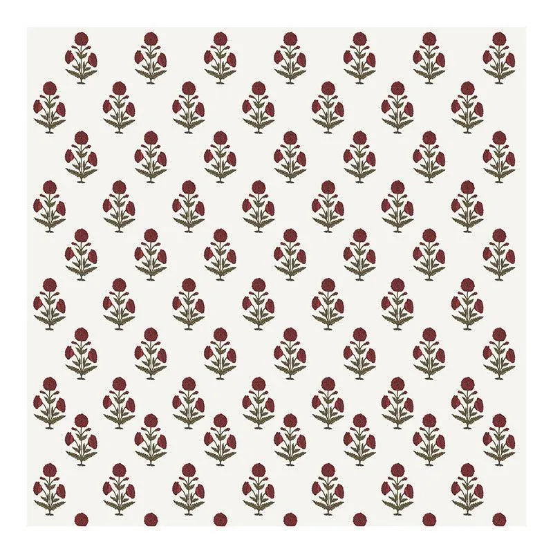 Marrakech Marigold Ethnic Cotton Bedsheet (Maroon & White) - 180 TC media 7