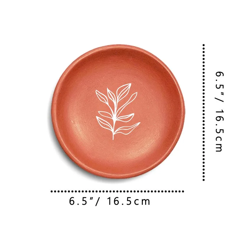 Earthy BloomsTerracotta Wall Plate - Set Of Six media 7