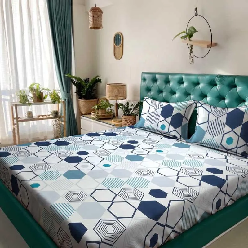 Hexling Slumber Fitted Microfiber Bedsheet - 300 GSM media 1