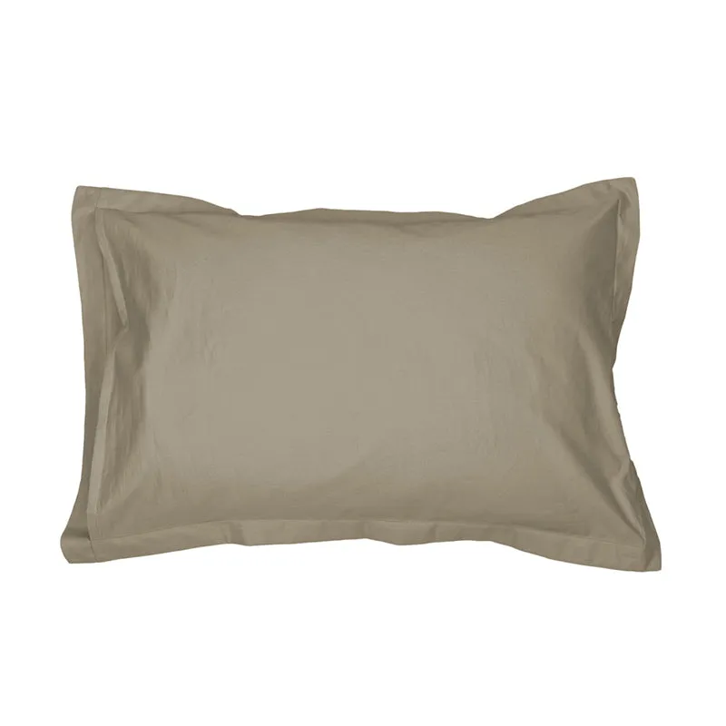 Blanqa Solid Cotton Bedsheet (Beige) - 400 TC media 7