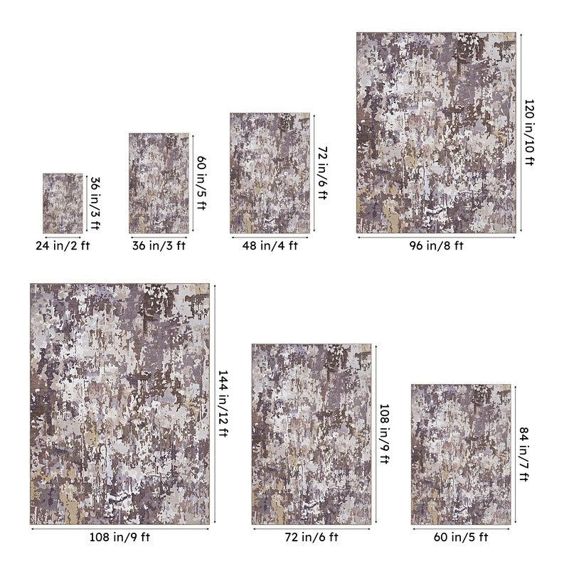 Aria Abstract Carpet - Grey media 13