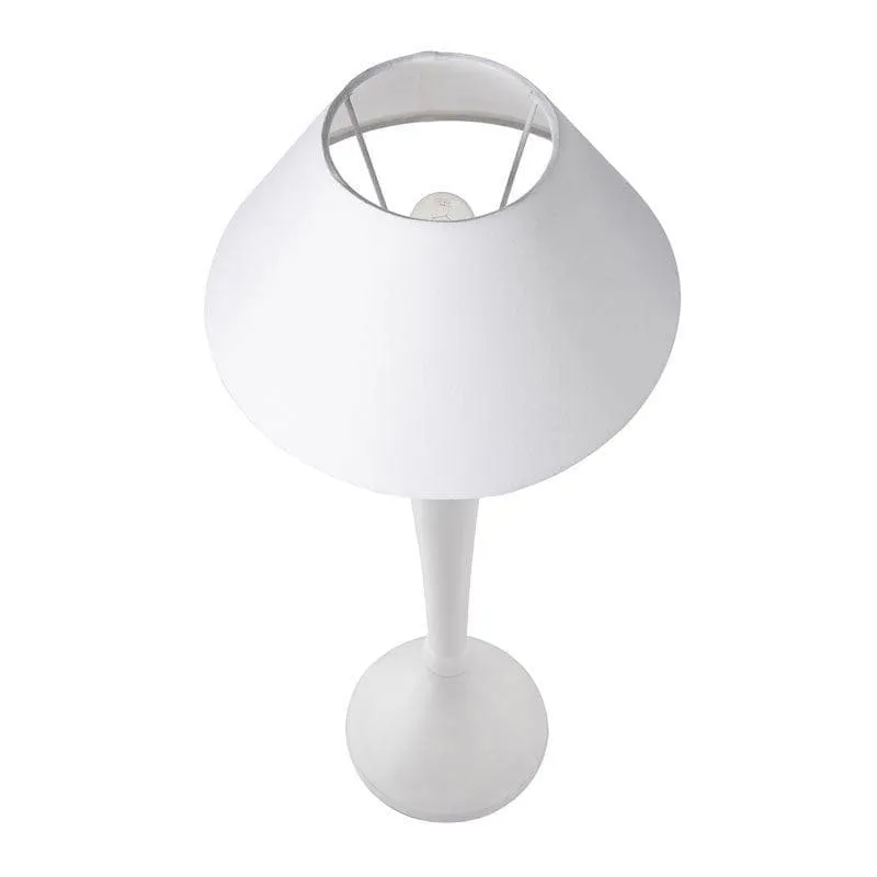 Royal Ovoid Fabric Table Lamp - White media 3