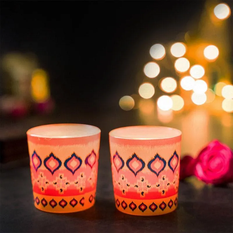Ethnic Trove Candle Votive - Set Of Two media 1