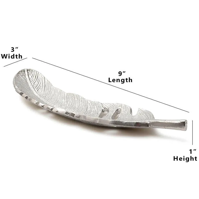 Silver Feather Decorative Tray media 6