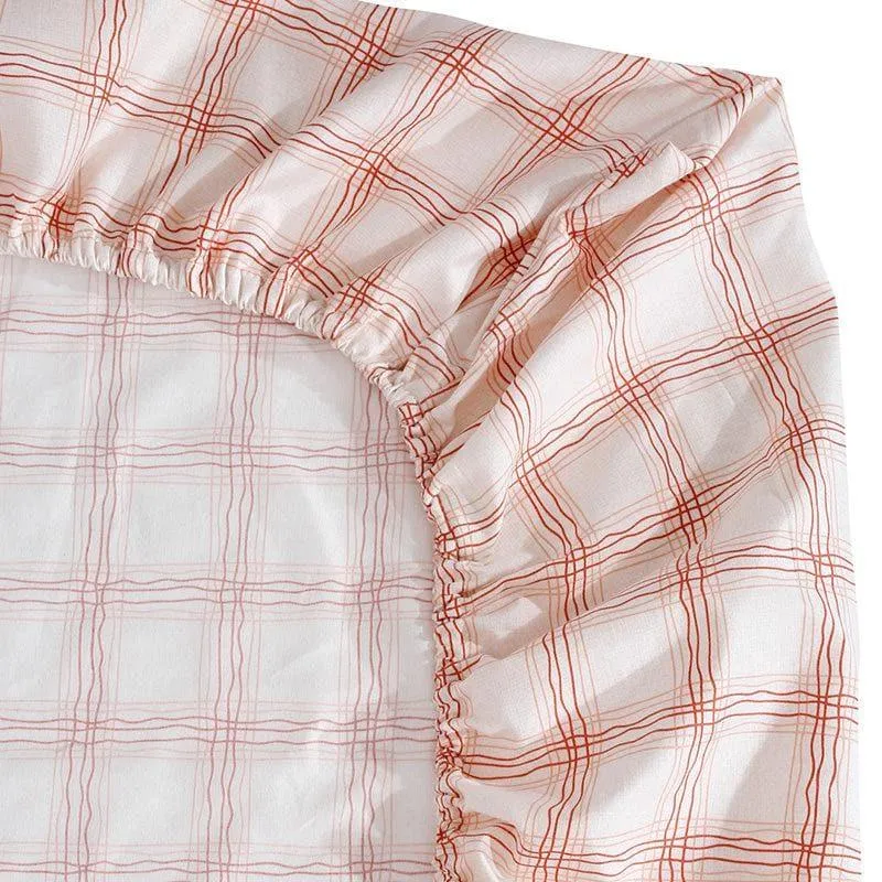 Milly Checkered Bedsheet (Pink) - 150 GSM media 6