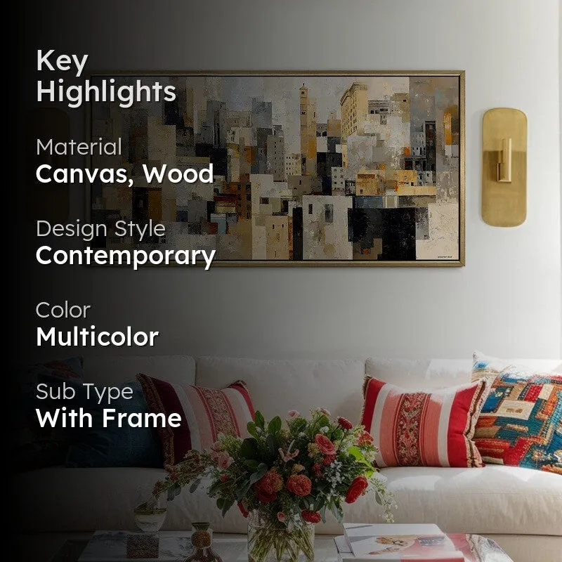 Stonefold Canvas Wall Painting With Frame media 2