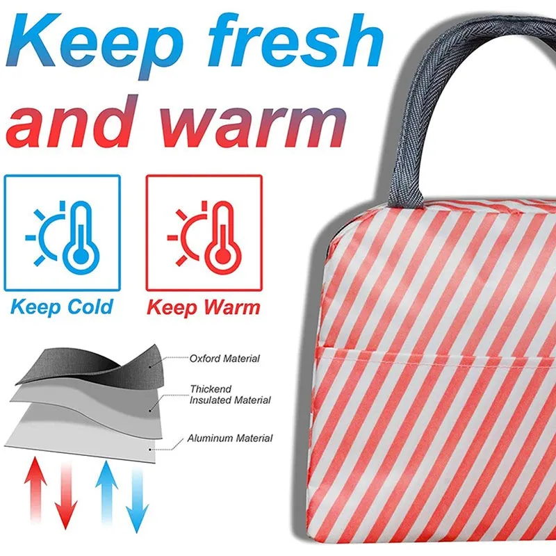 Stripe Safe Nylon Lunch Bag media 6