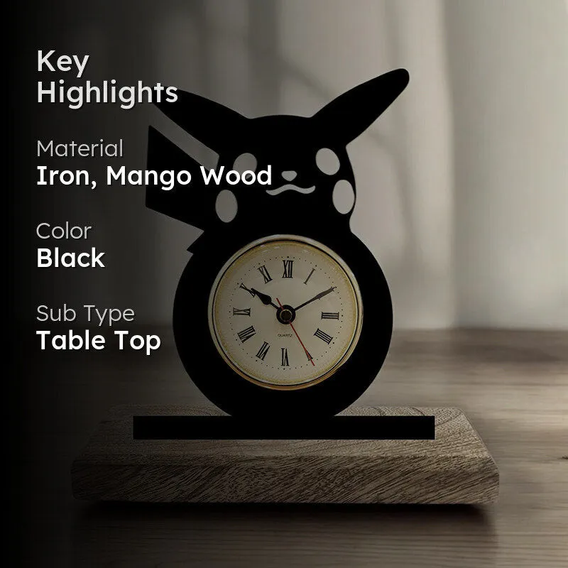 Pikachu Shade Analog Table Clock media 2