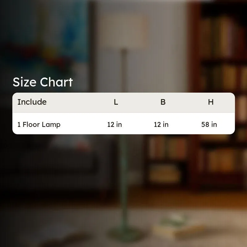 Amber Glow Wooden Floor Lamp - Beige media 9