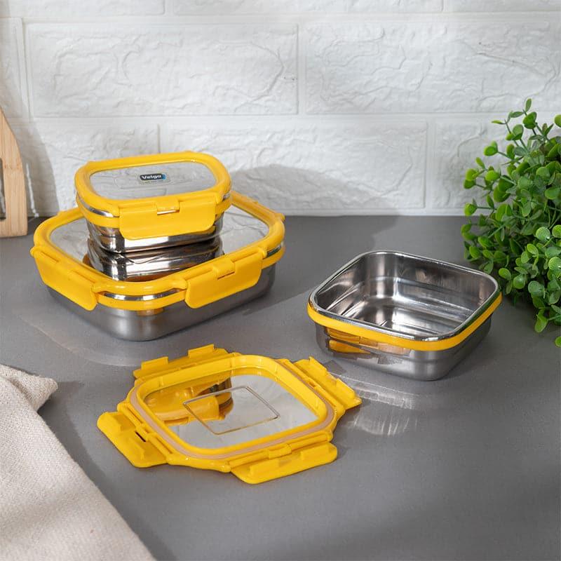 Savory Sam Yellow Lunch Box (550/300/150 mL) - Three Piece Set image 5