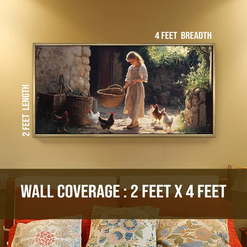 Rustic Dawn Canvas Wall Painting With Frame media 8
