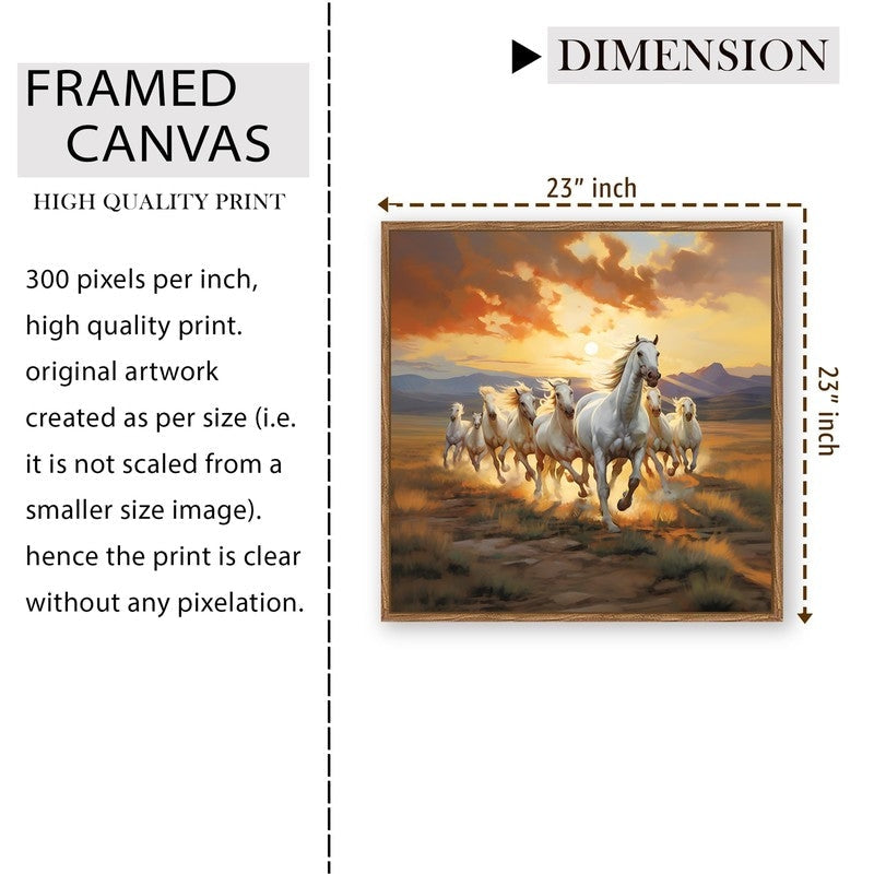 SevenHorses Canvas Wall Art With Frame media 10