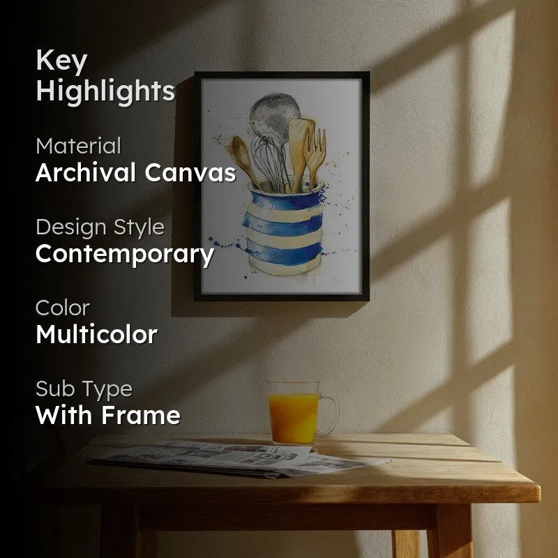 Spoon Studio Archival Canvas Wall Art - Black media 2