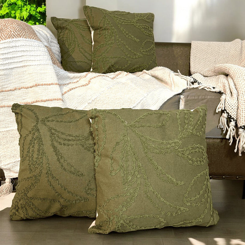 Tapestra Tufted Cushion Cover Set - Set Of Four