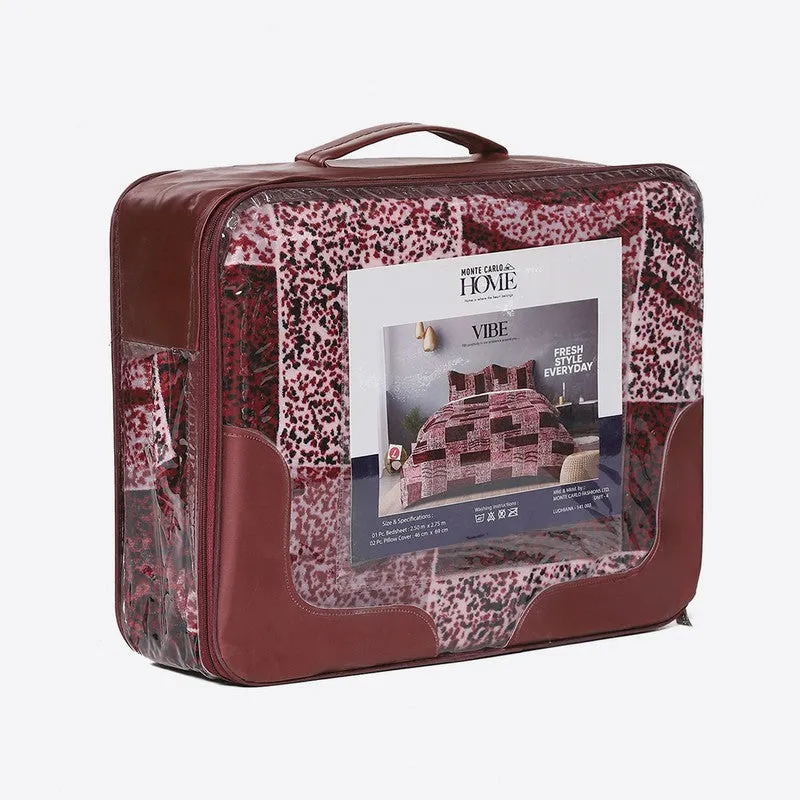 Monte Carlo Urban Square Bedsheet (Red) - 280 GSM media 6