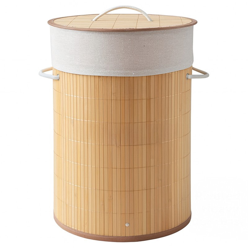 Rioware Tall Storage Bamboo Laundry Basket - Natural Wood media 3