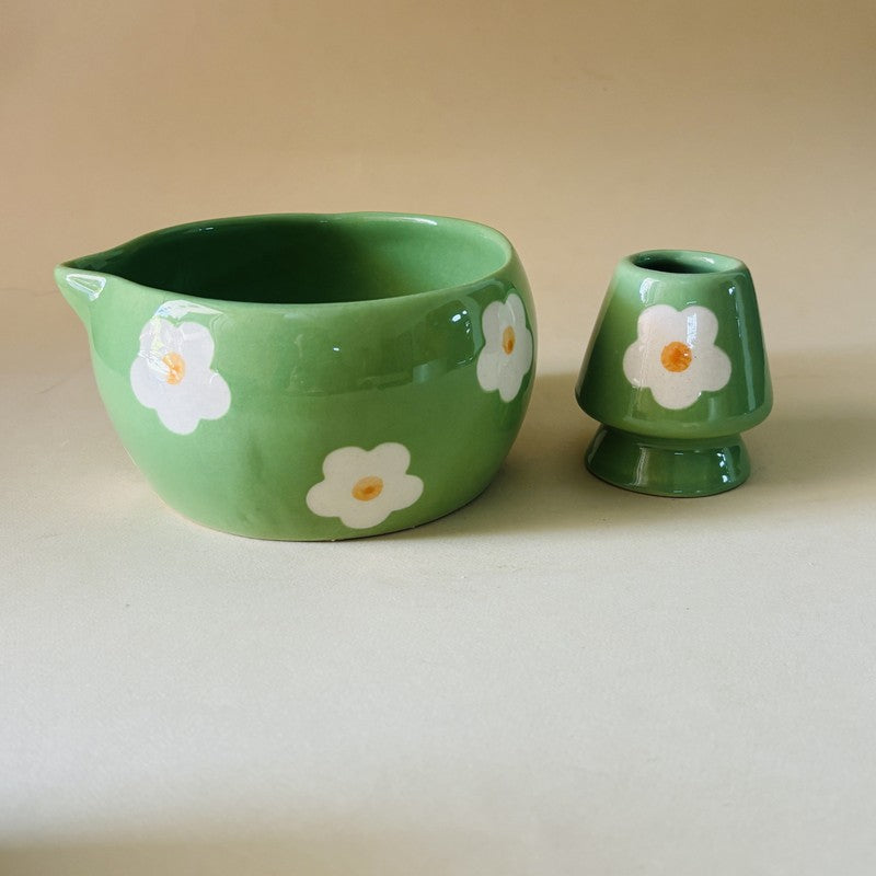 Aomori Ceramic Matcha Bowl & Whisk Holder Set - 550 mL media 6
