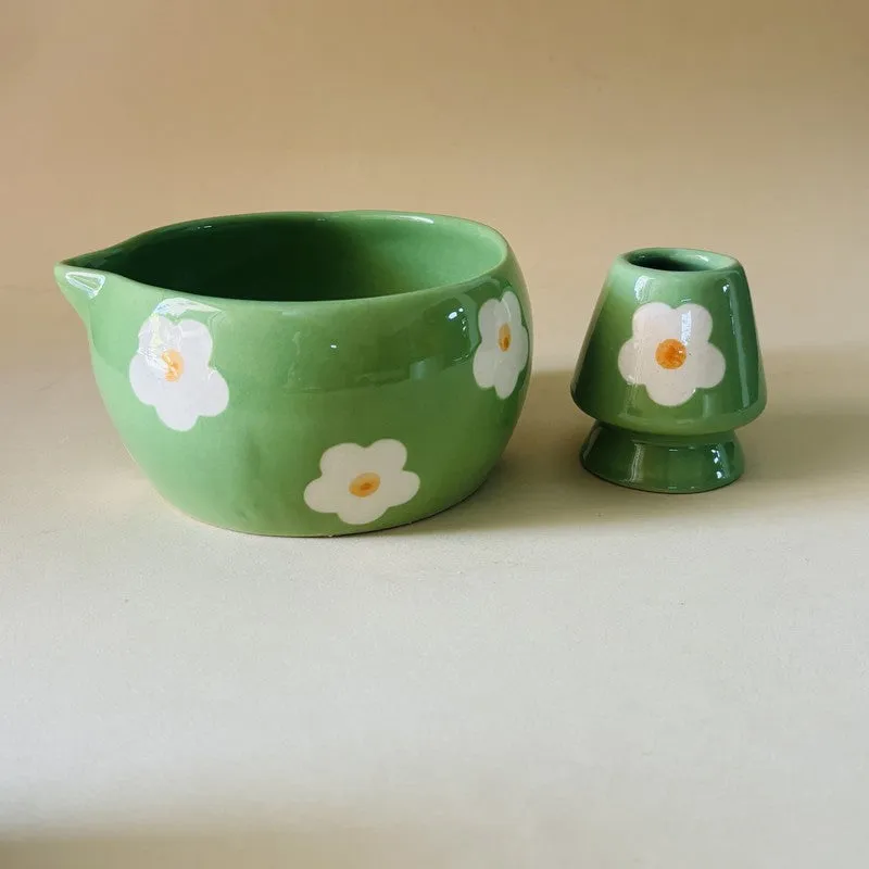 Aomori Ceramic Matcha Bowl & Whisk Holder Set - 550 mL media 6