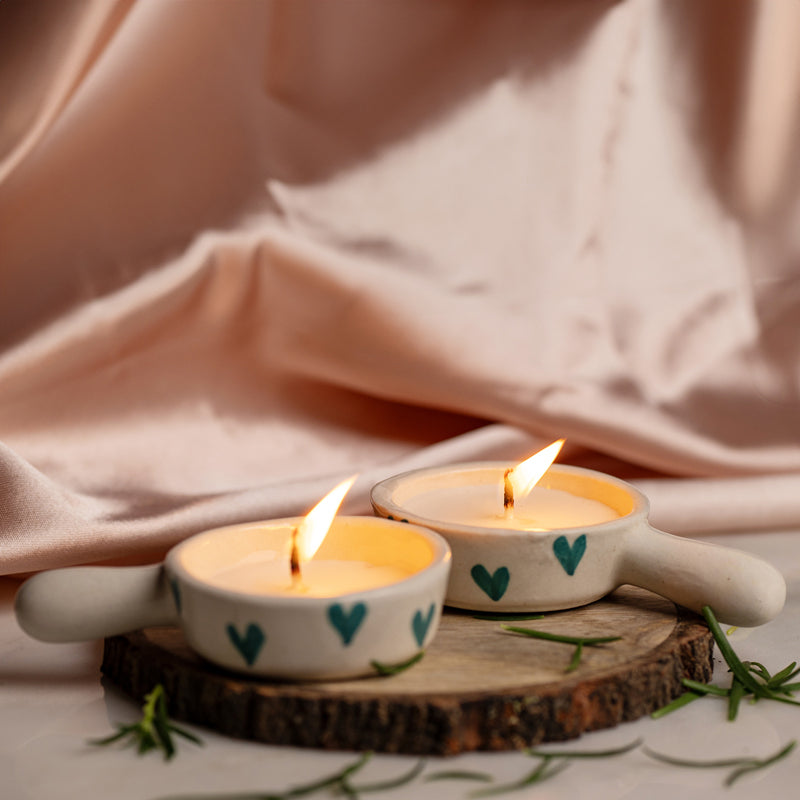 Blue Heart Active Breeze Scented Candle - Set Of Two media 2