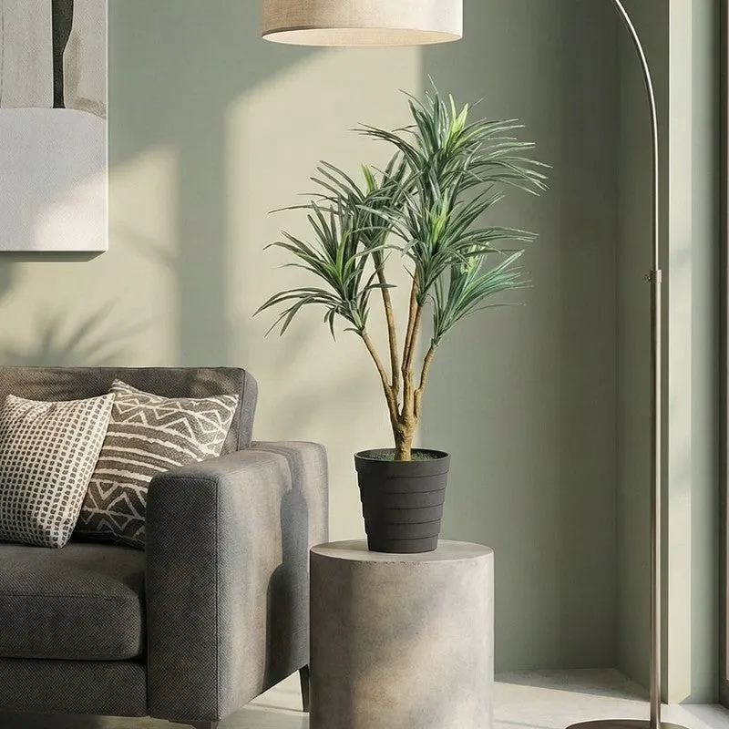 Zylo Artificial Red Green Yucca Plant With Black Plastic Pot 3 ft media 4