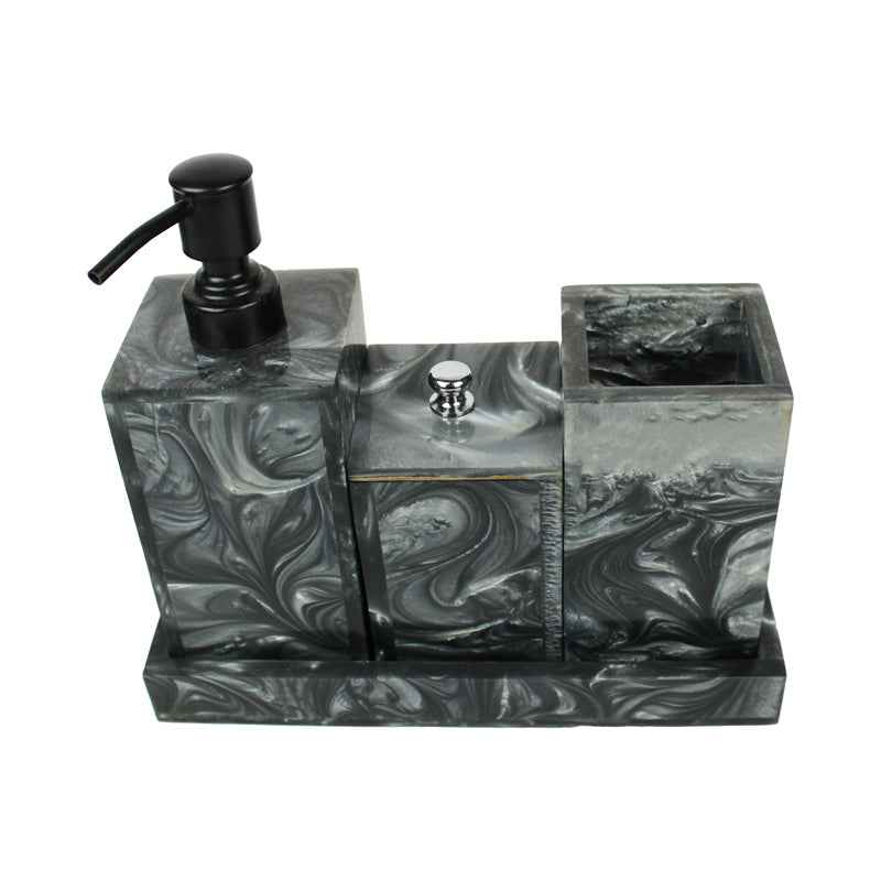 Svela Resin Bathroom Set (Black) - Four Piece Set media 5