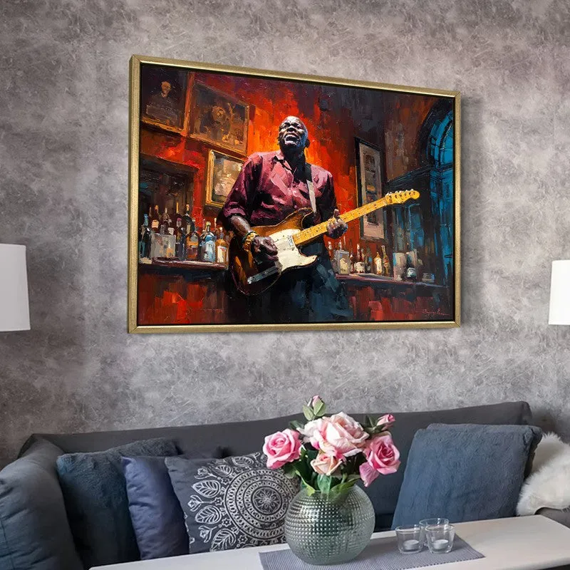 Jazzfire Canvas Wall Painting With Frame media 6