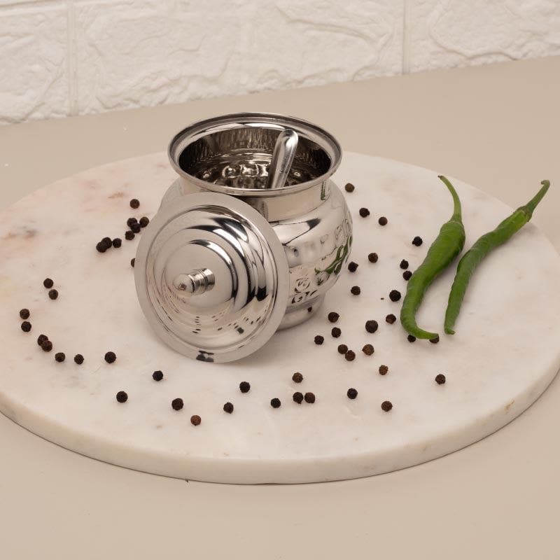 Vintage Charm Hammered Ghee Pot - 300 ML media 5